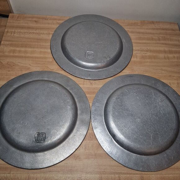 Vintage 1976 Bicentennial Pewter Plates Set of 3 - York MetalCrafters Wilton... - Picture 2 of 8